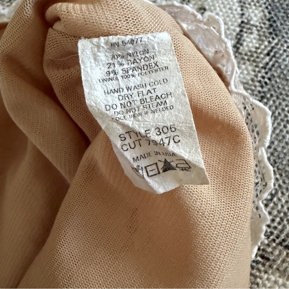 CAbi Lace Tank Top - White and Tan - Picture 6 of 9